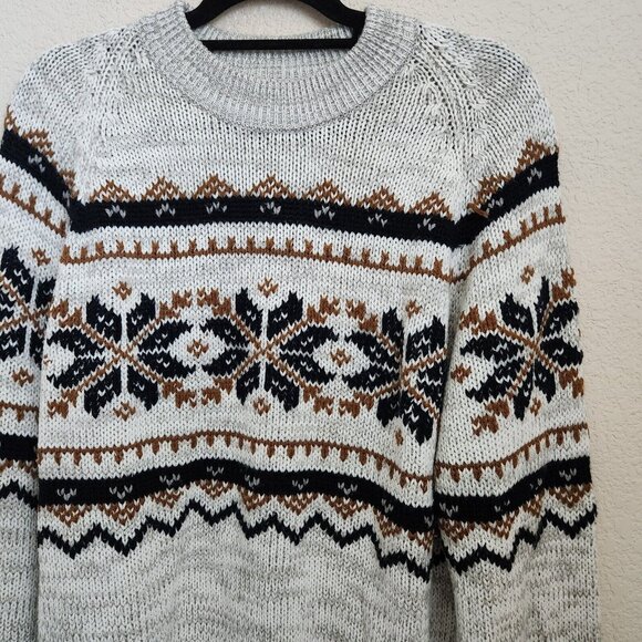 Vintage Dillards XL Fair Isle Nordic Grandpa Sweater Acrylic Knit Pull Over - Picture 5 of 14